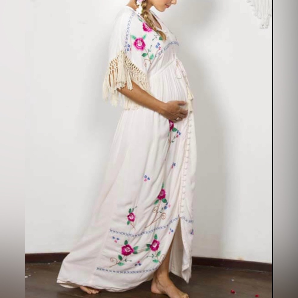 Fillyboo Bojangles Embroidered Maternity Maxi Dress